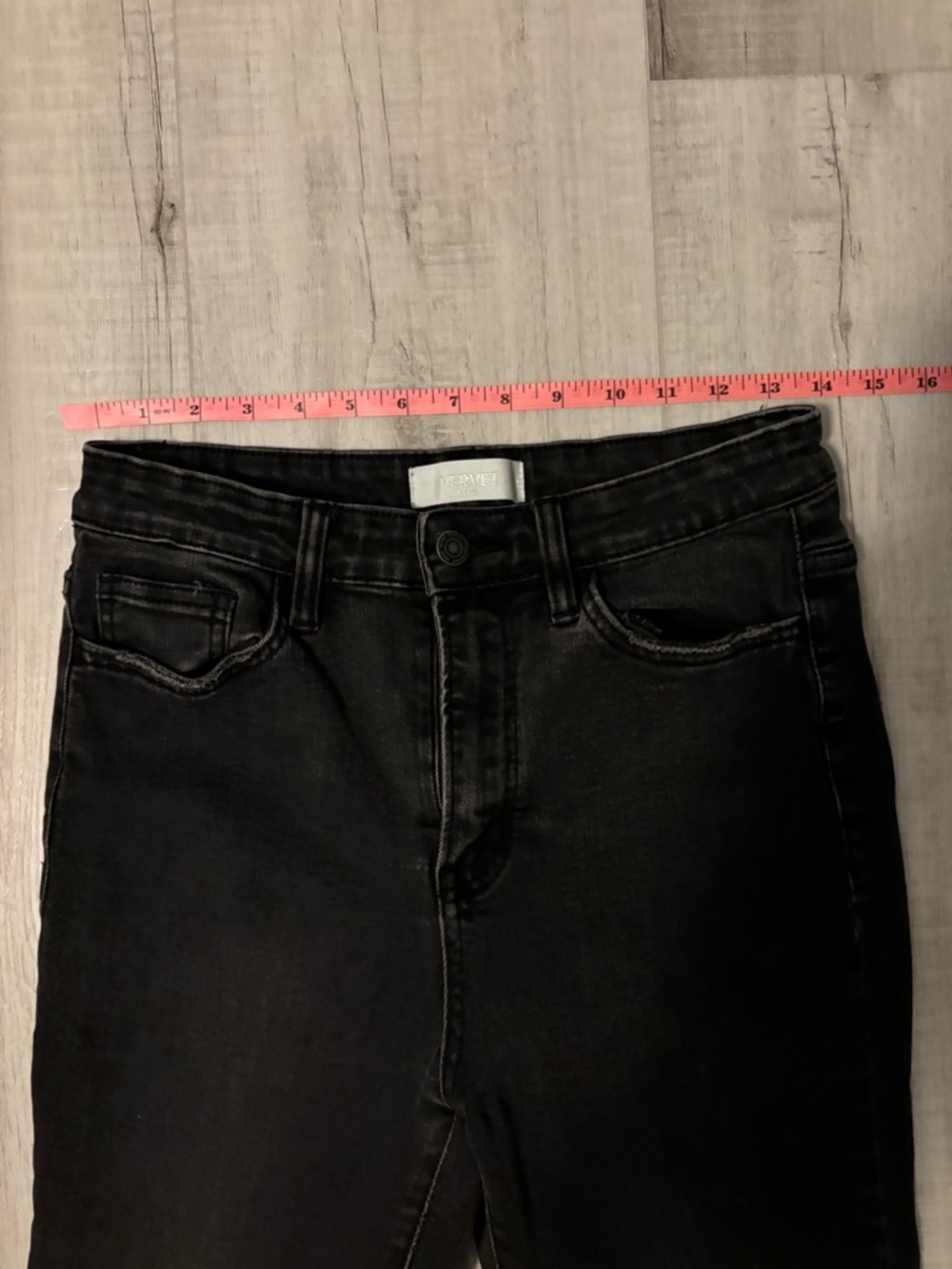 VERVET Black Raw Hem Skinny Jeans Size 29 High Rise Ankle - Picture 3 of 7